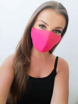 Športová ochranná maska neon ružová (fp2)